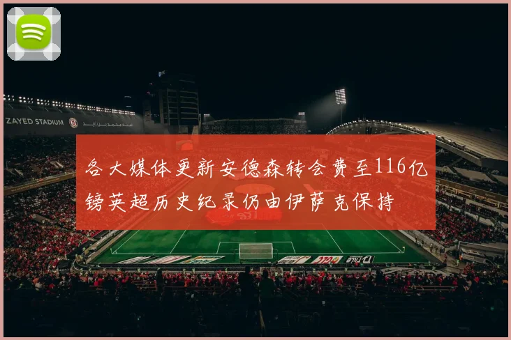 各大媒体更新安德森转会费至116亿镑英超历史纪录仍由伊萨克保持